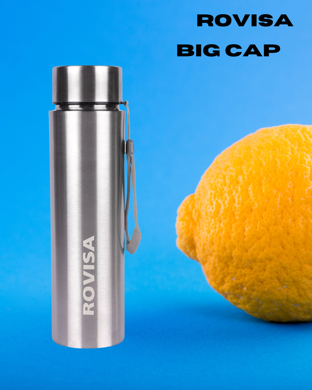 ROVISA Big Cap 900ml Stainless Steel Water Bottle – Leak-Proof, Lightweight & Eco-Friendly