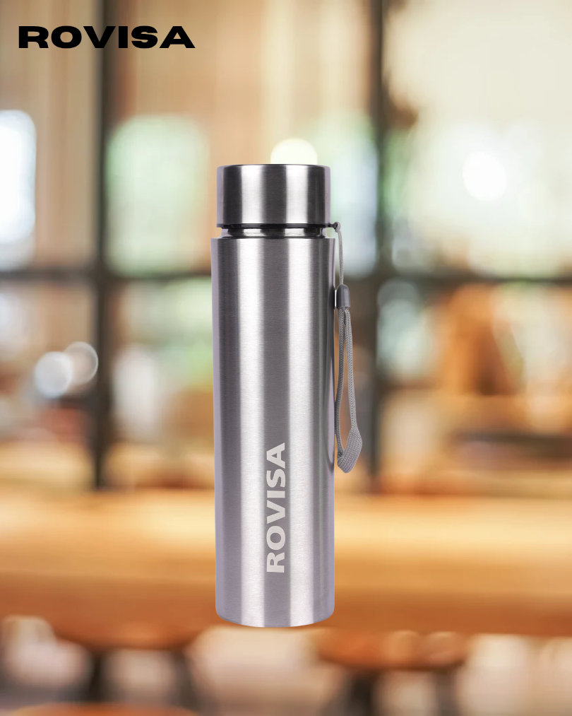 ROVISA Big Cap 900ml Stainless Steel Water Bottle – Leak-Proof, Lightweight & Eco-Friendly