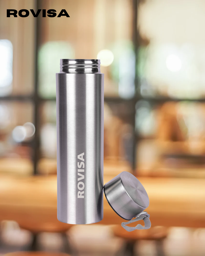 ROVISA Big Cap 900ml Stainless Steel Water Bottle – Leak-Proof, Lightweight & Eco-Friendly